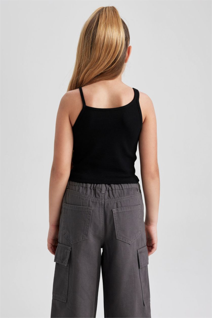 GIRLS & TEENS Black Girl Crop Camisole Tank Top