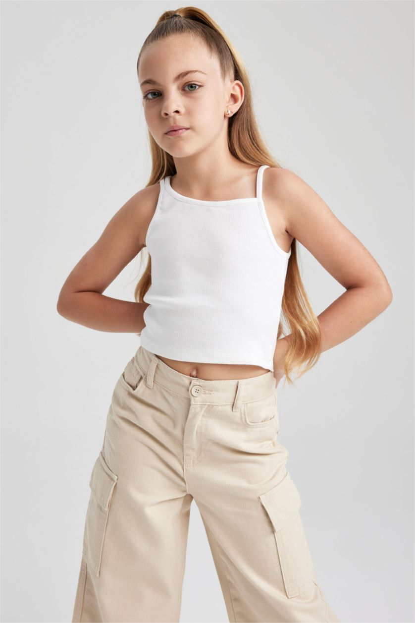 Girls & Teens White Girl Crop Camisole Tank Top