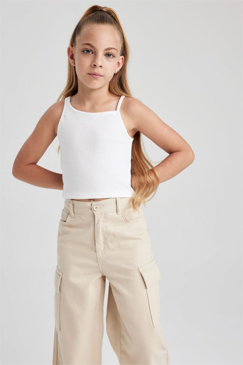 Girls & Teens White Girl Crop Camisole Tank Top
