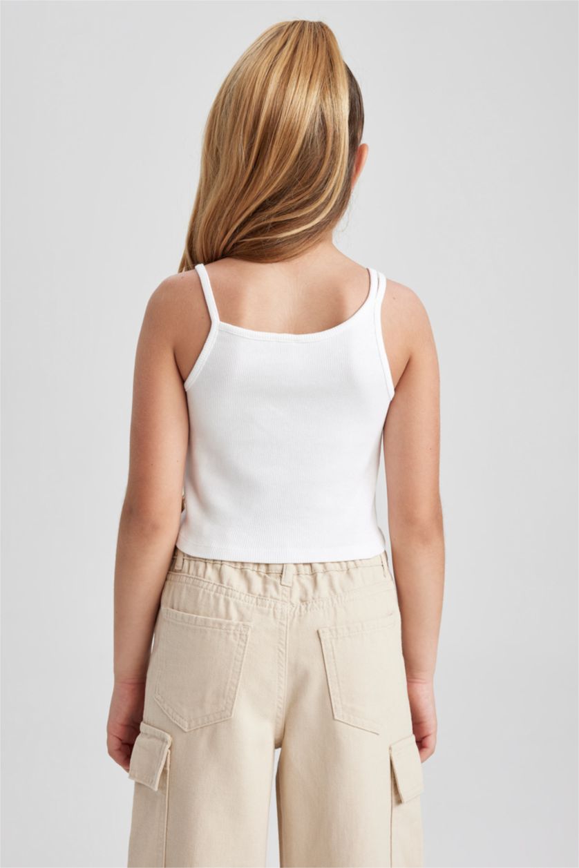 Girls & Teens White Girl Crop Camisole Tank Top