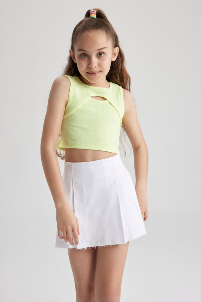Girls & Teens Neon Yellow Girl Crop Camisole Tank Top