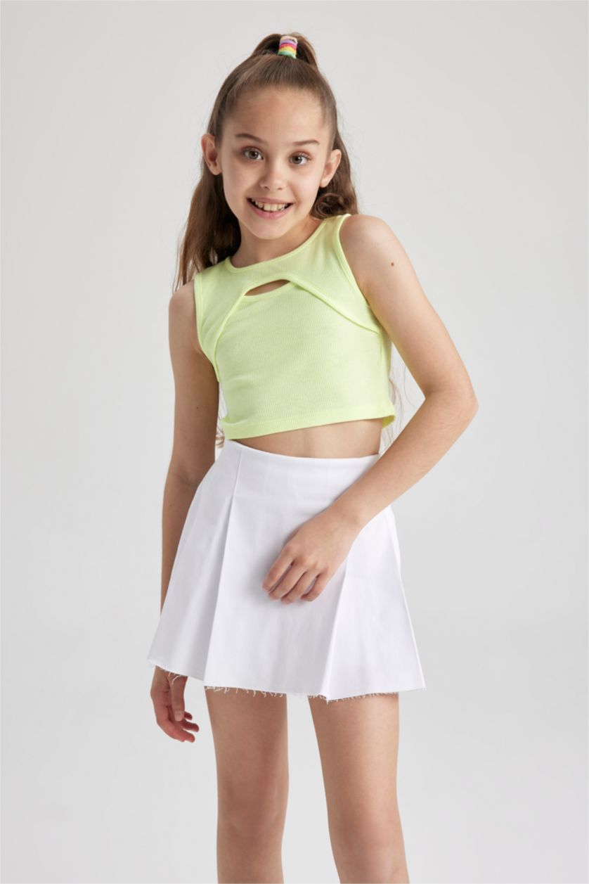 Girls & Teens Neon Yellow Girl Crop Camisole Tank Top