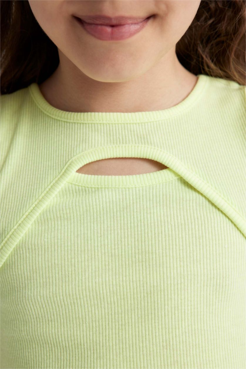 Girls & Teens Neon Yellow Girl Crop Camisole Tank Top