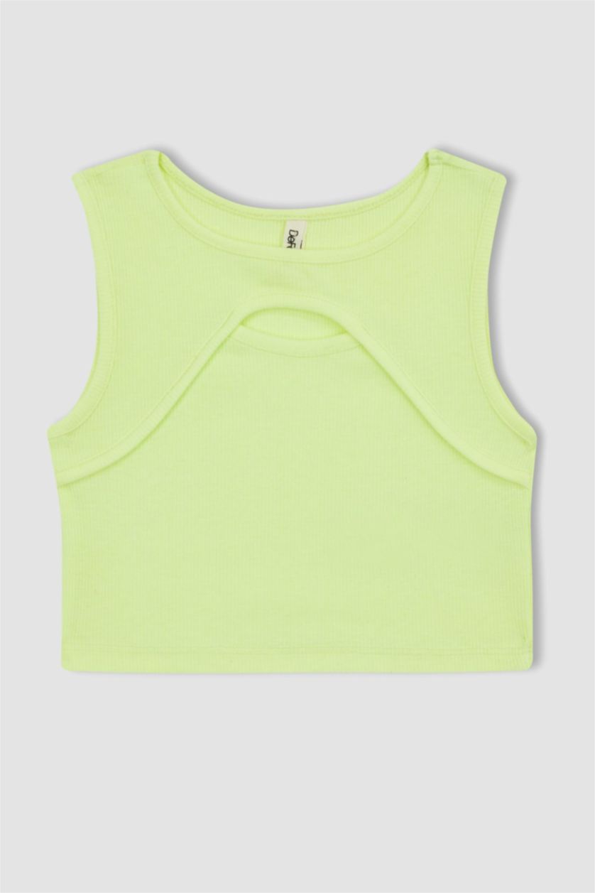Girls & Teens Neon Yellow Girl Crop Camisole Tank Top