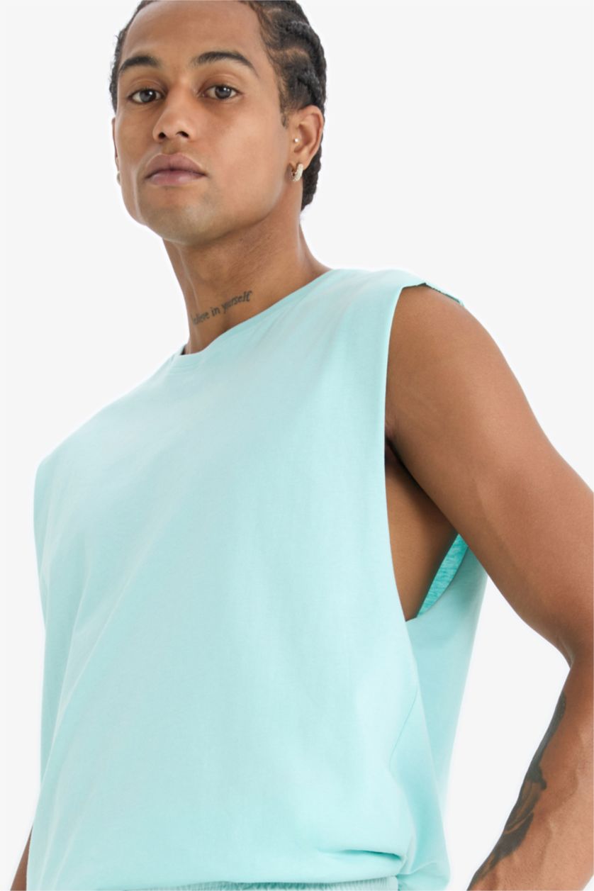 رجال أكوا كيمونه رياضي اوفر سايز بياخة مستديرة من DeFactoFit