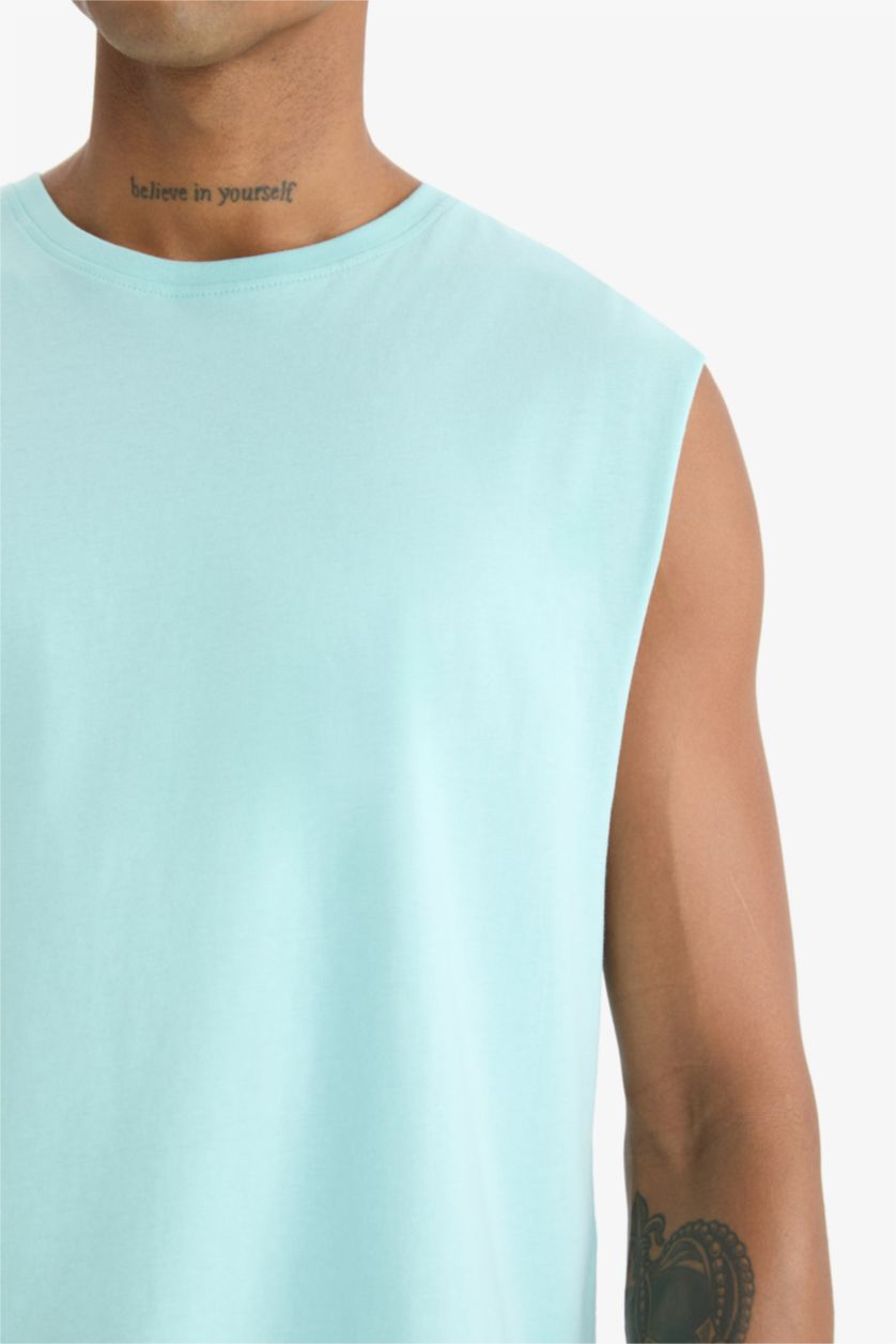 رجال أكوا كيمونه رياضي اوفر سايز بياخة مستديرة من DeFactoFit