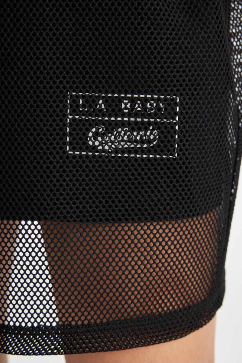 حريمي أسود فستان برقبة V