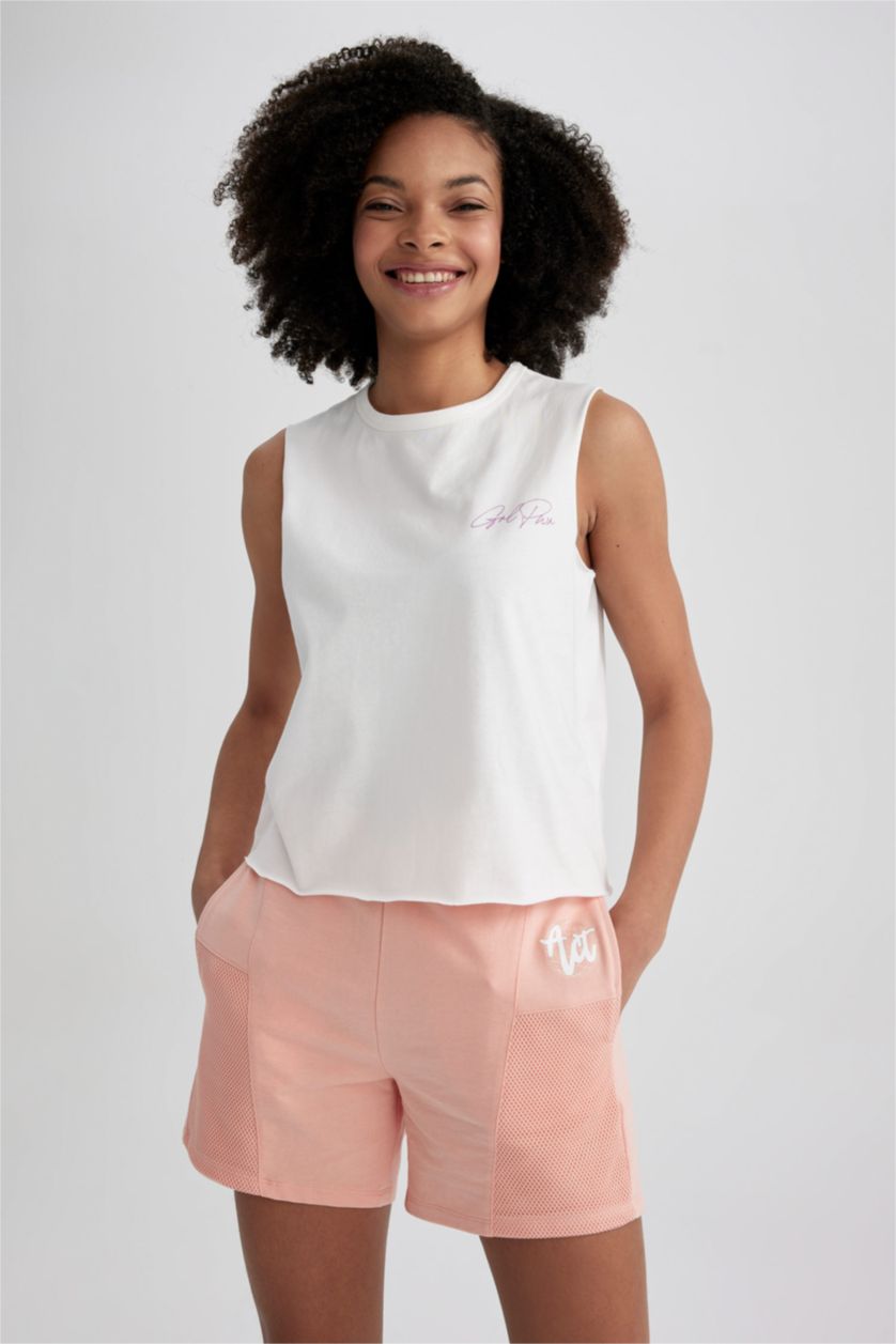 FEMME Écru Haut Court