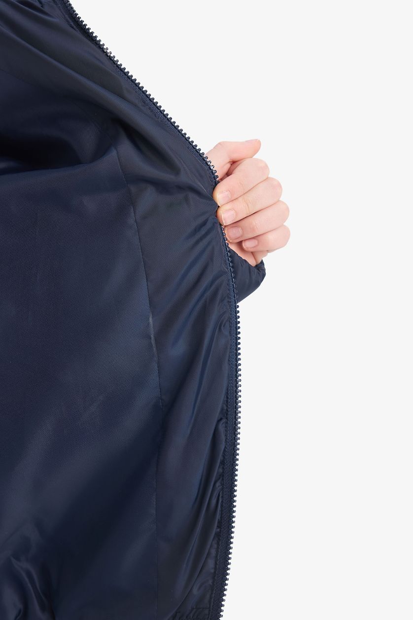 Boys & Teens NAVY Boy Waterproof Hooded Zippered Puffer Jacket