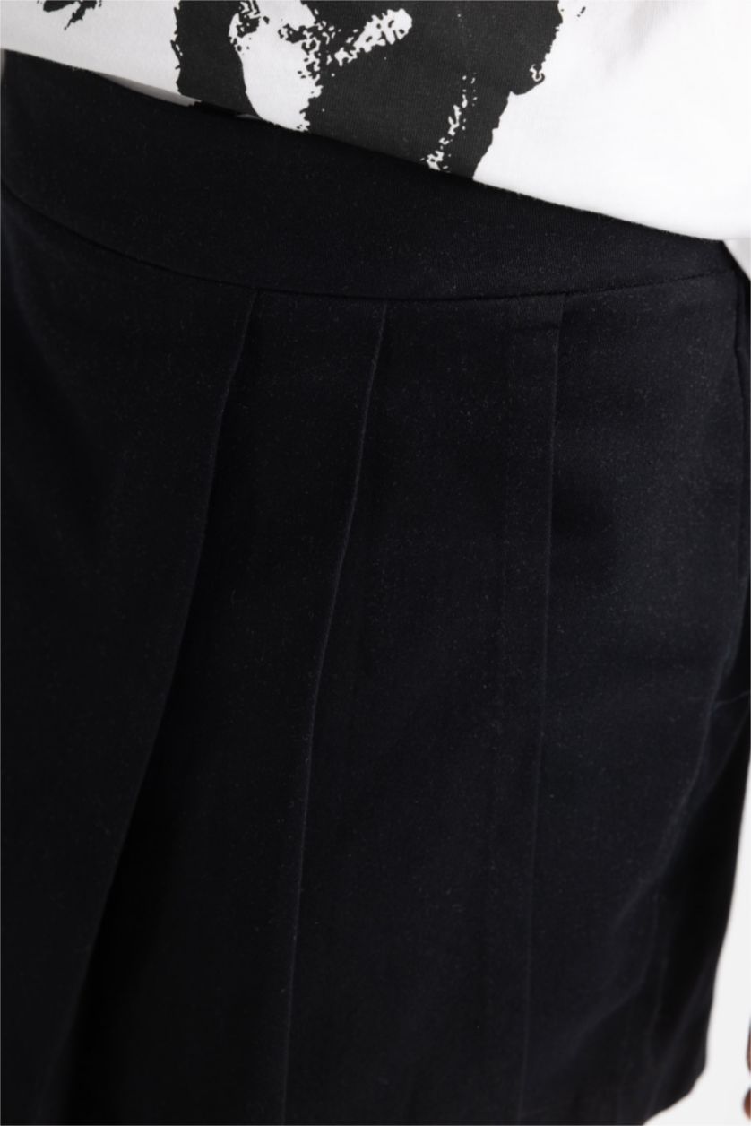 بنات أسود تنورة  اسود بناتي بكسرات