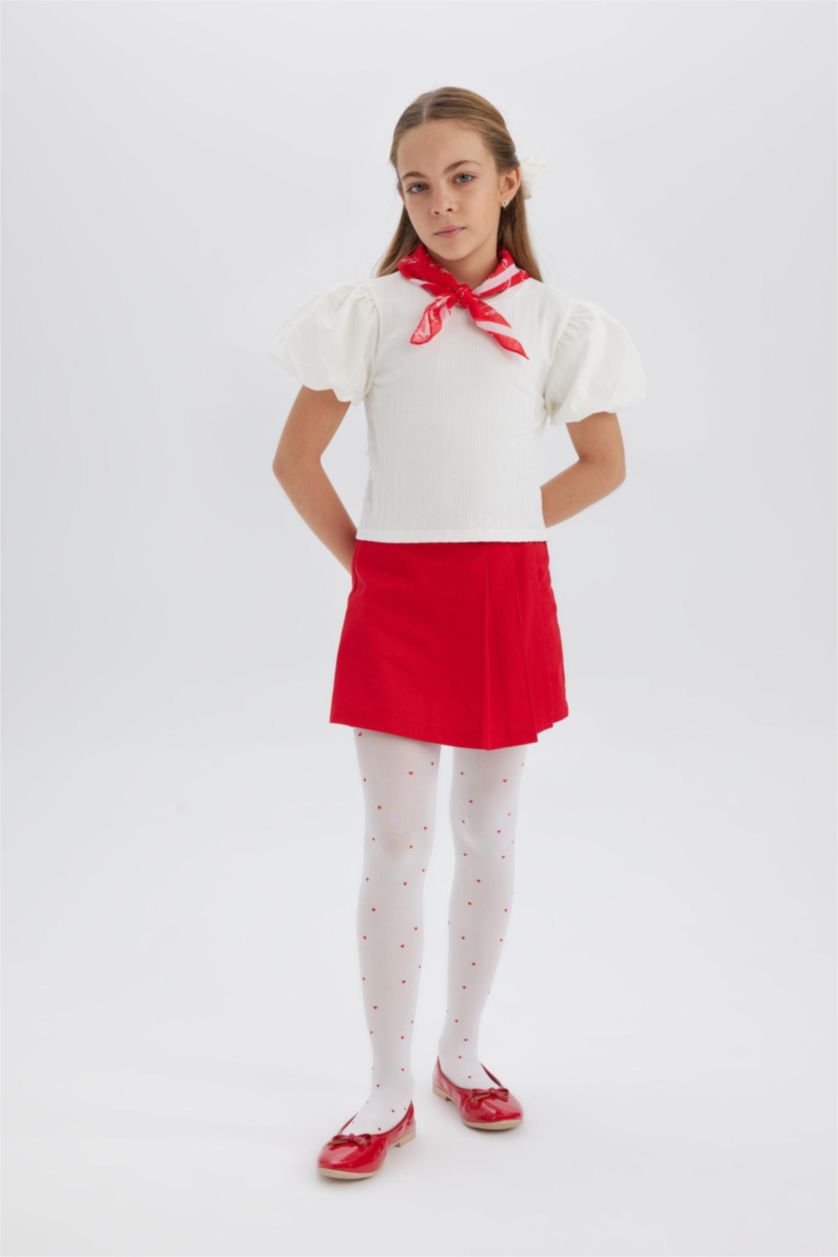 بناتي أحمر جيب شورت احمر بناتي جبردين