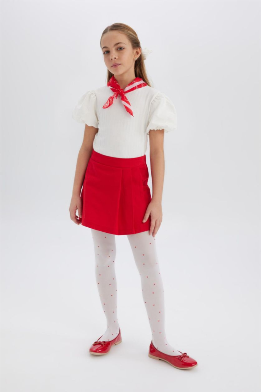 بناتي أحمر جيب شورت احمر بناتي جبردين