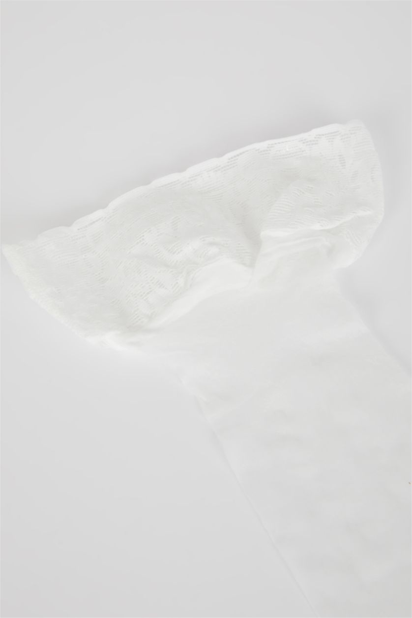 WOMAN White Women Garter Socks