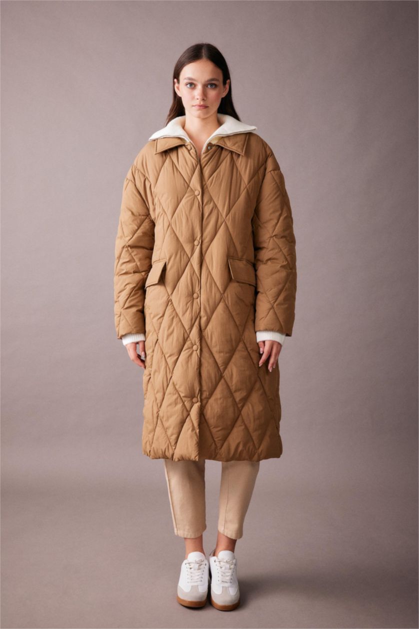 حريمي كامل جاكيت بامب طويل خفيف قصة مريحة وتر بروف