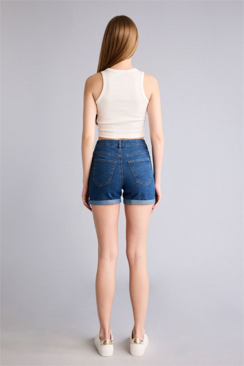 Kadın Mavi Jean Şort