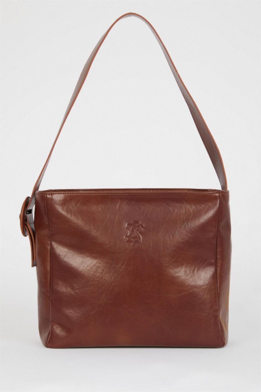 Kadın Taba Kadın Zeytin Derisi Vegan El Çantası