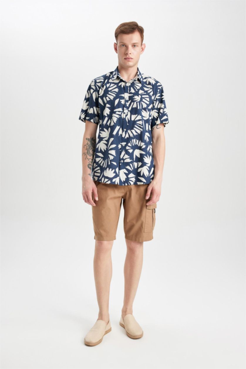 MAN Camel Gabardine Bermuda