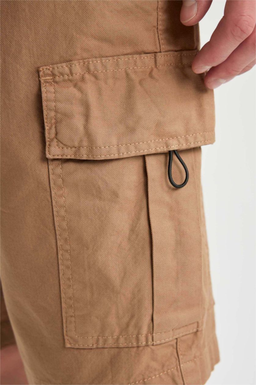 MAN Camel Gabardine Bermuda