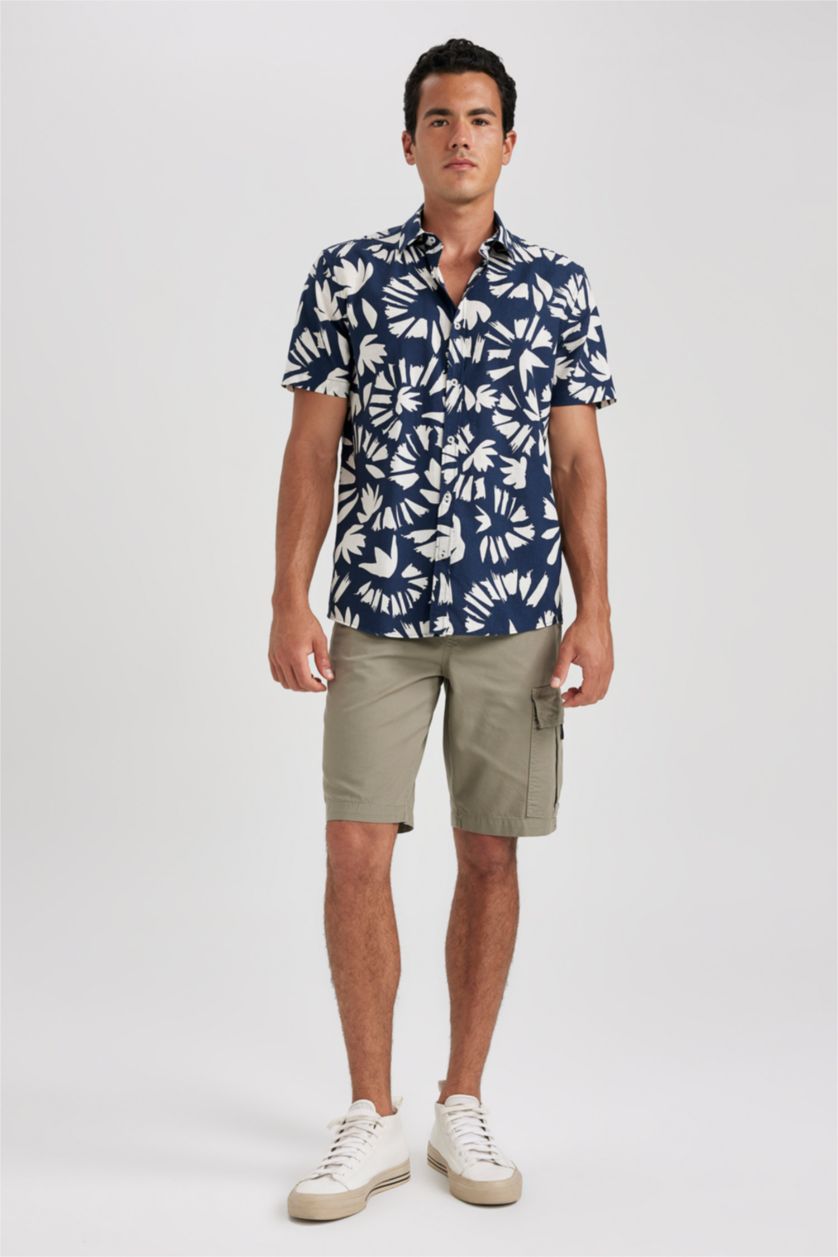 MAN Light Khaki Gabardine Bermuda