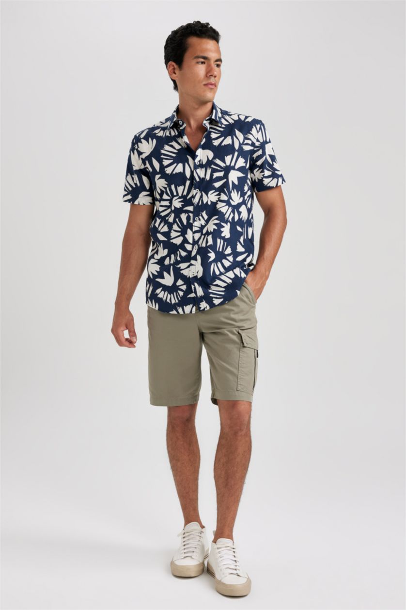 MAN Light Khaki Gabardine Bermuda