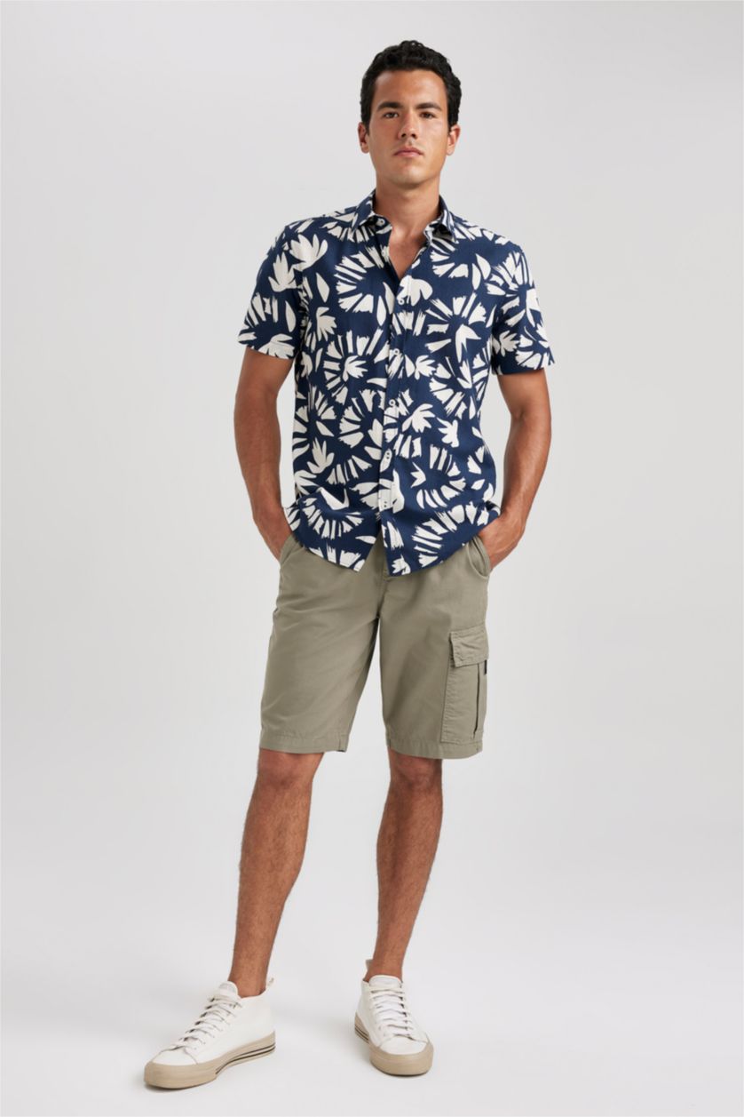 MAN Light Khaki Gabardine Bermuda