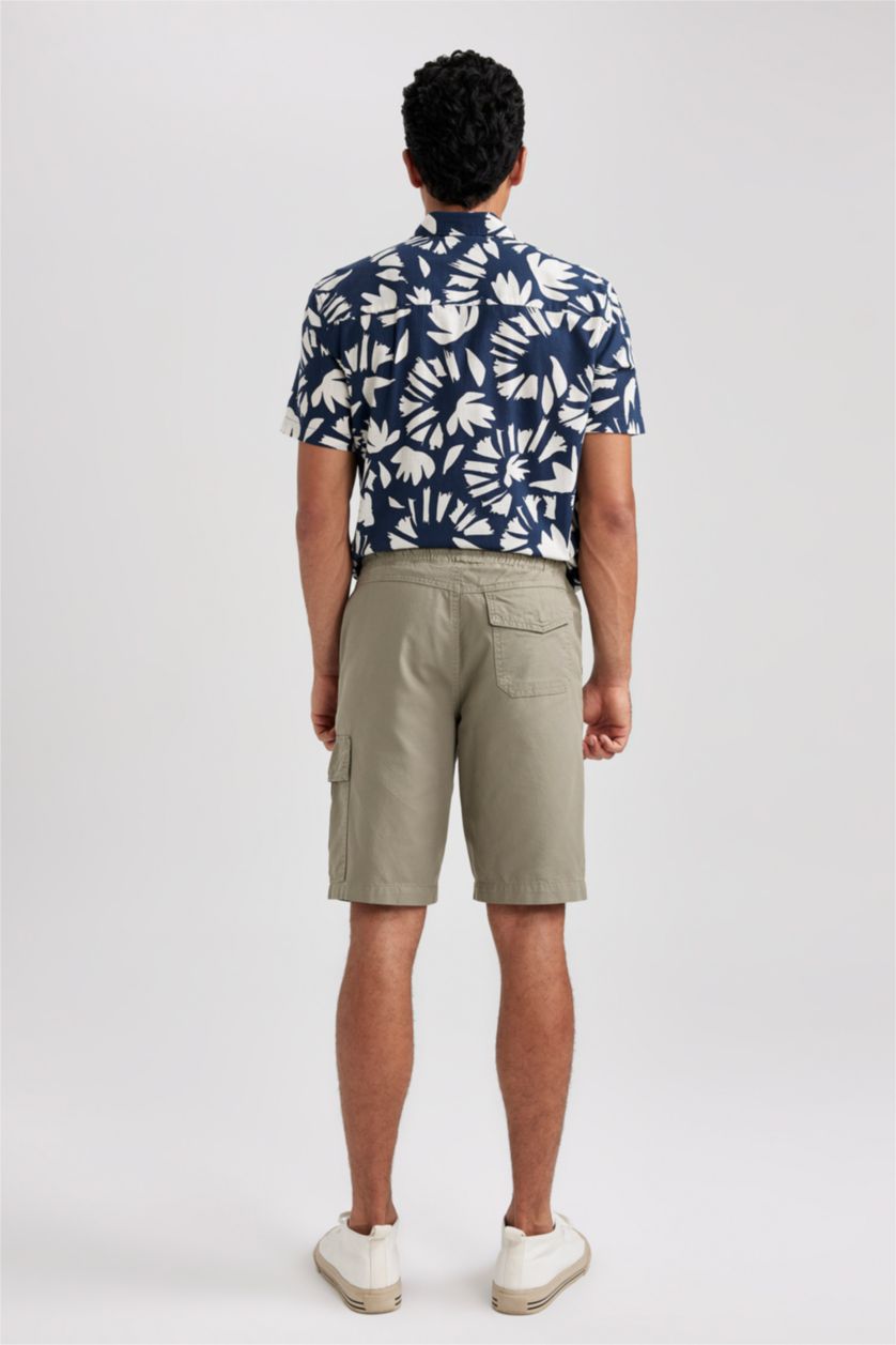 MAN Light Khaki Gabardine Bermuda