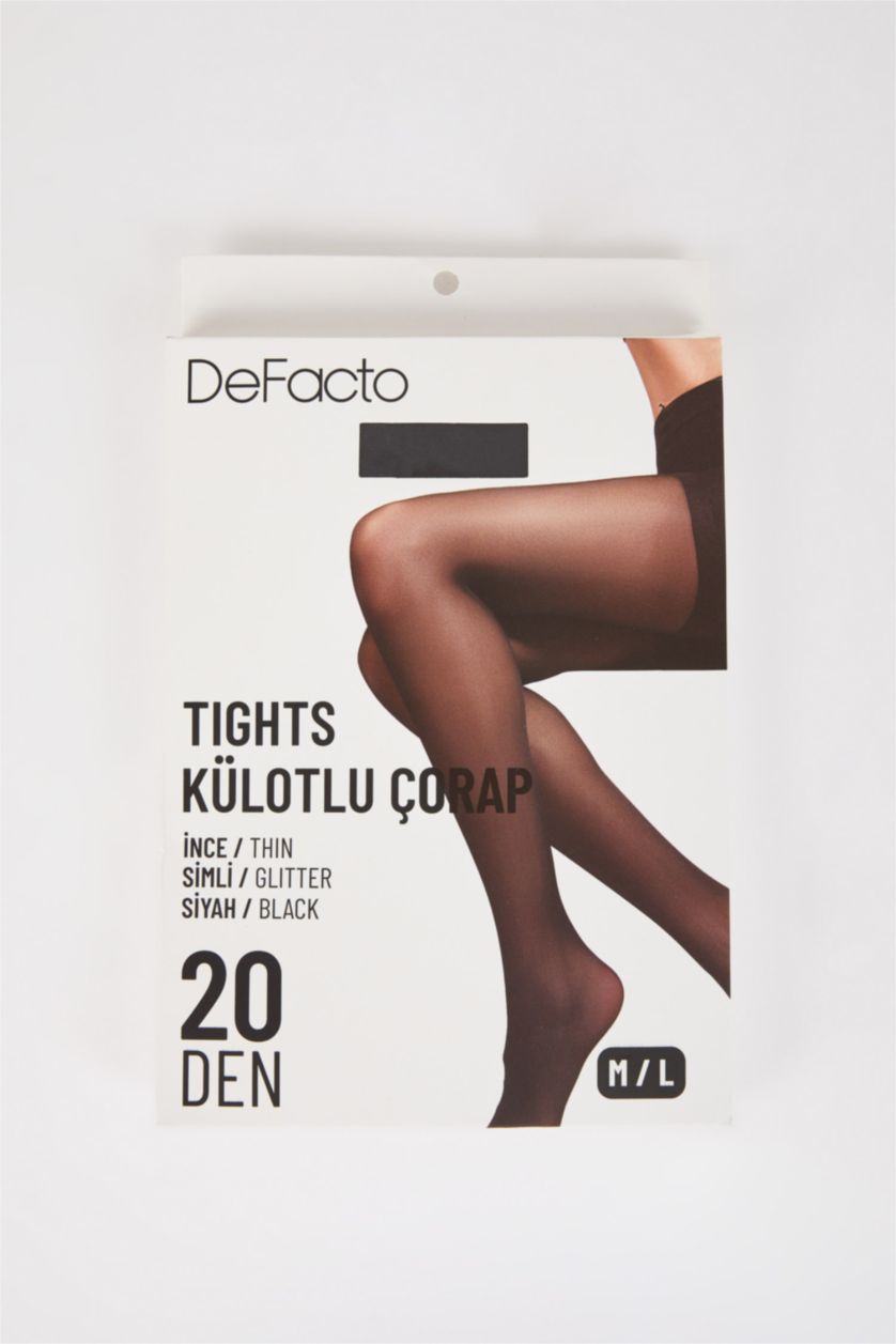 Женщины Черный Колготки тонкие с блестками для женщин