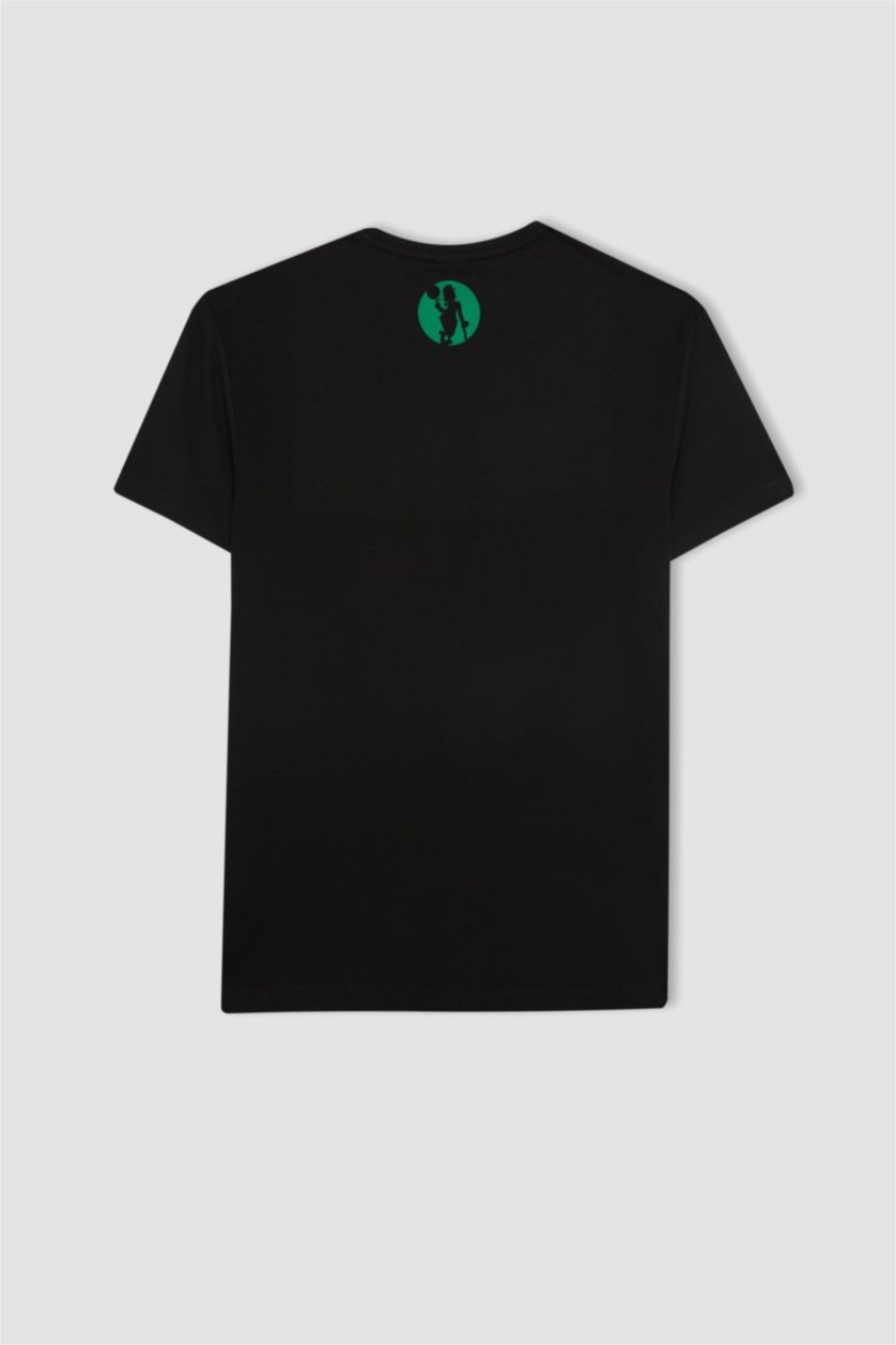 MAN Black DeFactoFit NBA Boston Celtics Standard Fit Heavy Fabric T-Shirt