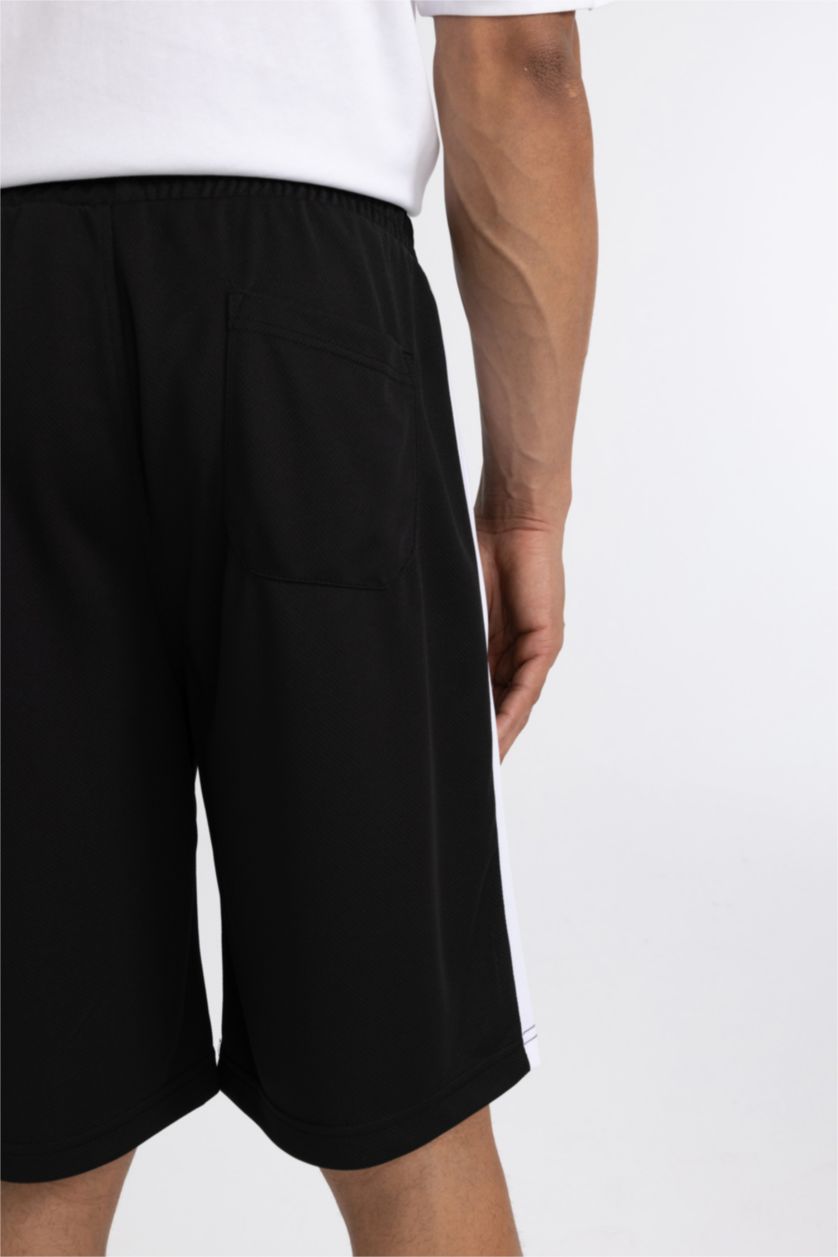 MAN Black DeFactoFit NBA Boston Celtics Oversize Fit Short Leg Heavy Fabric Shorts