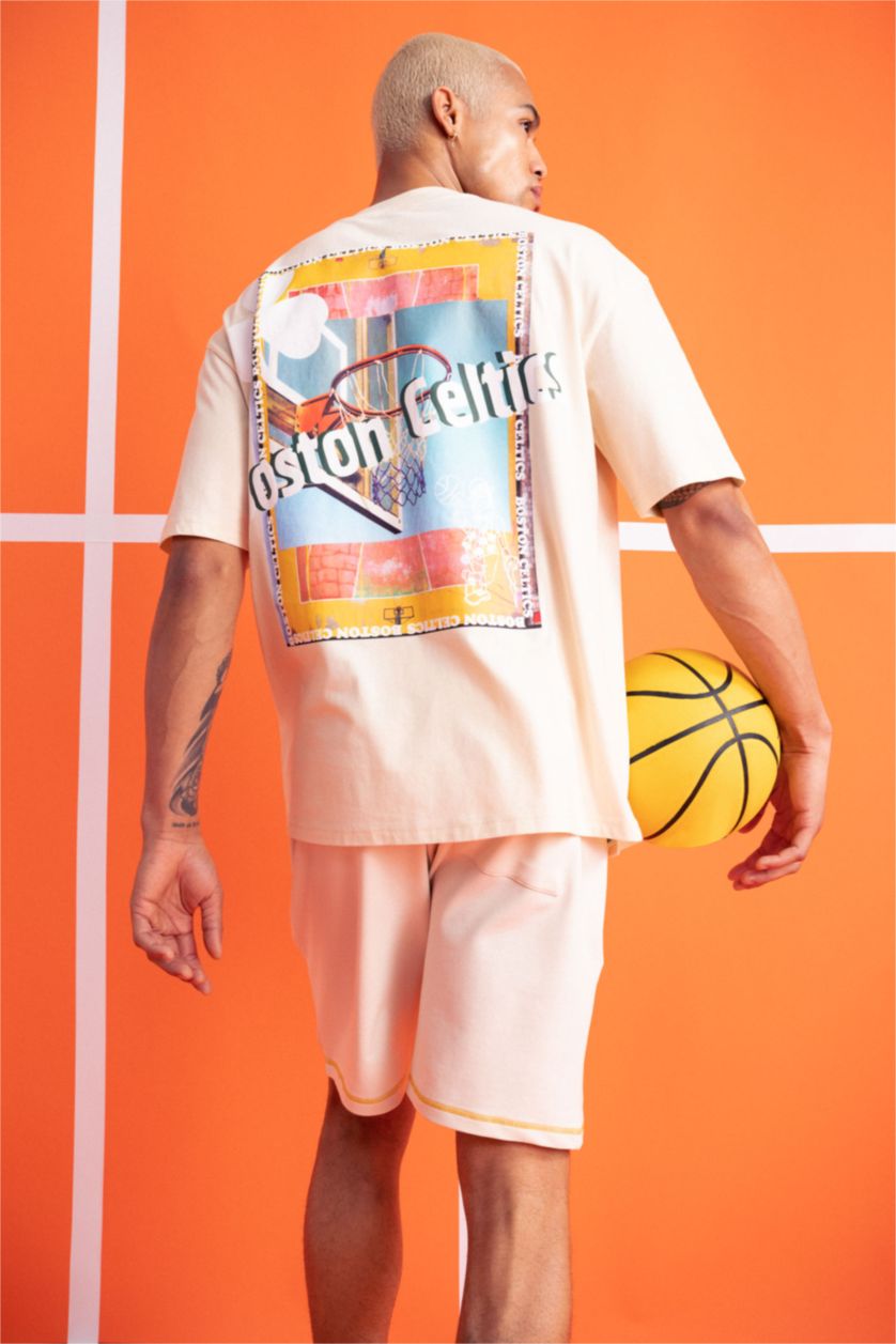 MAN Stone Defacto Fit NBA Boston Celtics Licensed Oversize T-Shirt