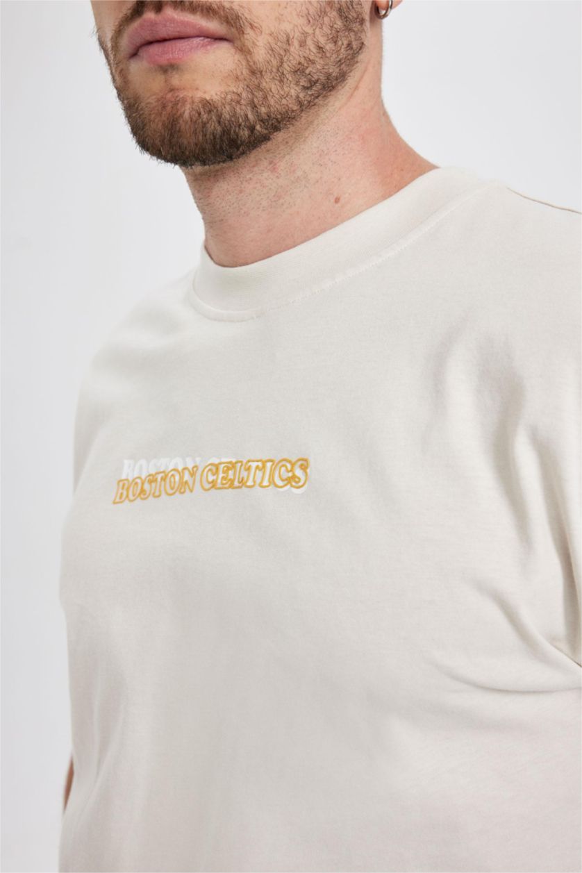 MAN Stone Defacto Fit NBA Boston Celtics Licensed Oversize T-Shirt