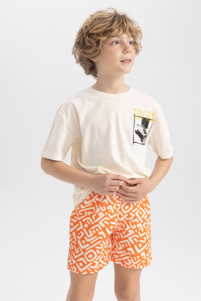 GARÇONS Orange Short De Bain pour Garçon