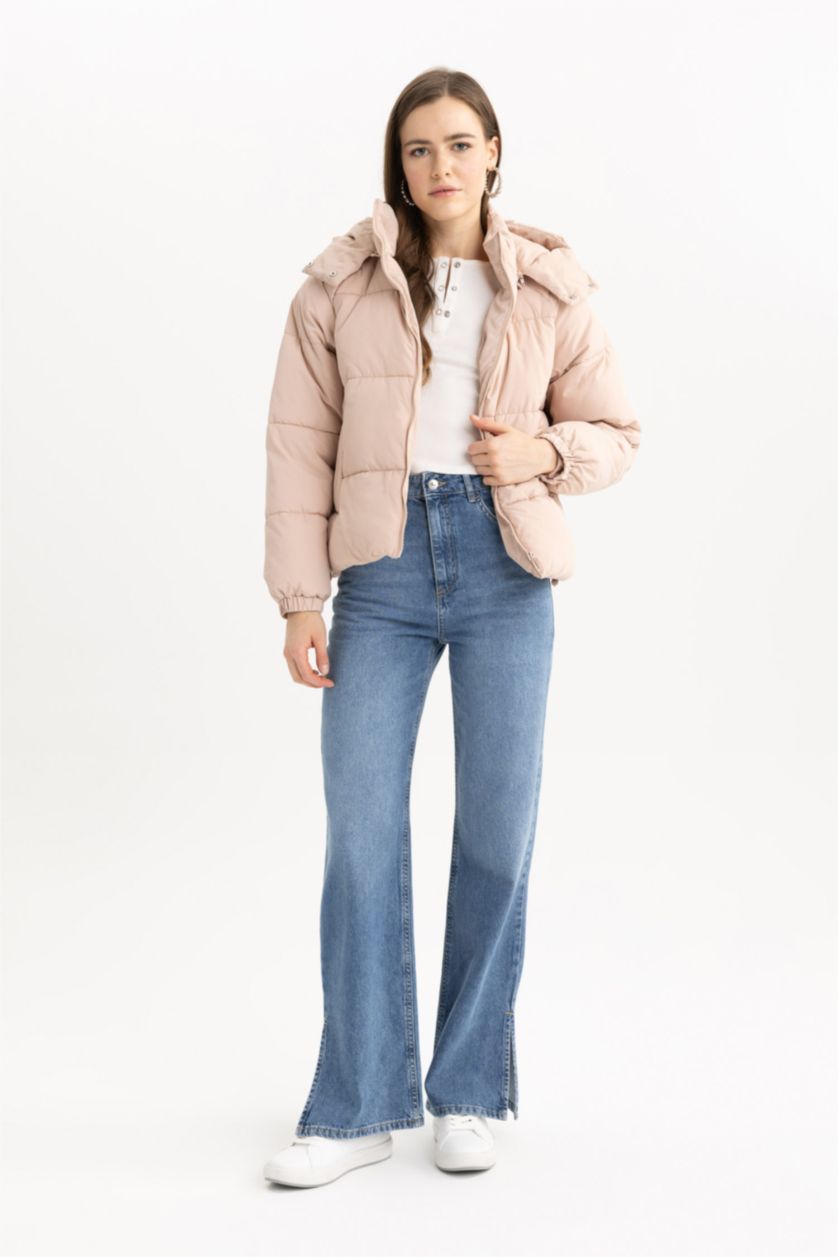 WOMAN Light Pink Waterproof Puffer Jacket