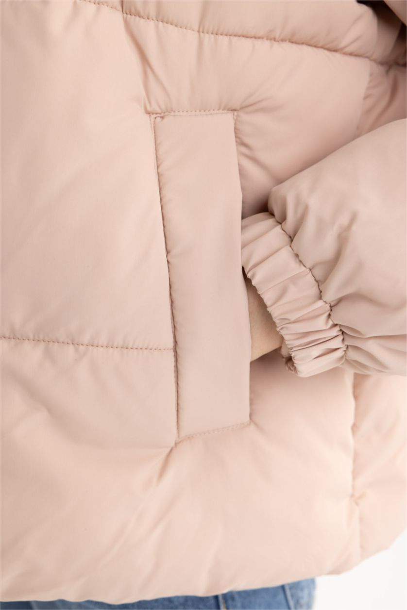 WOMAN Light Pink Waterproof Puffer Jacket