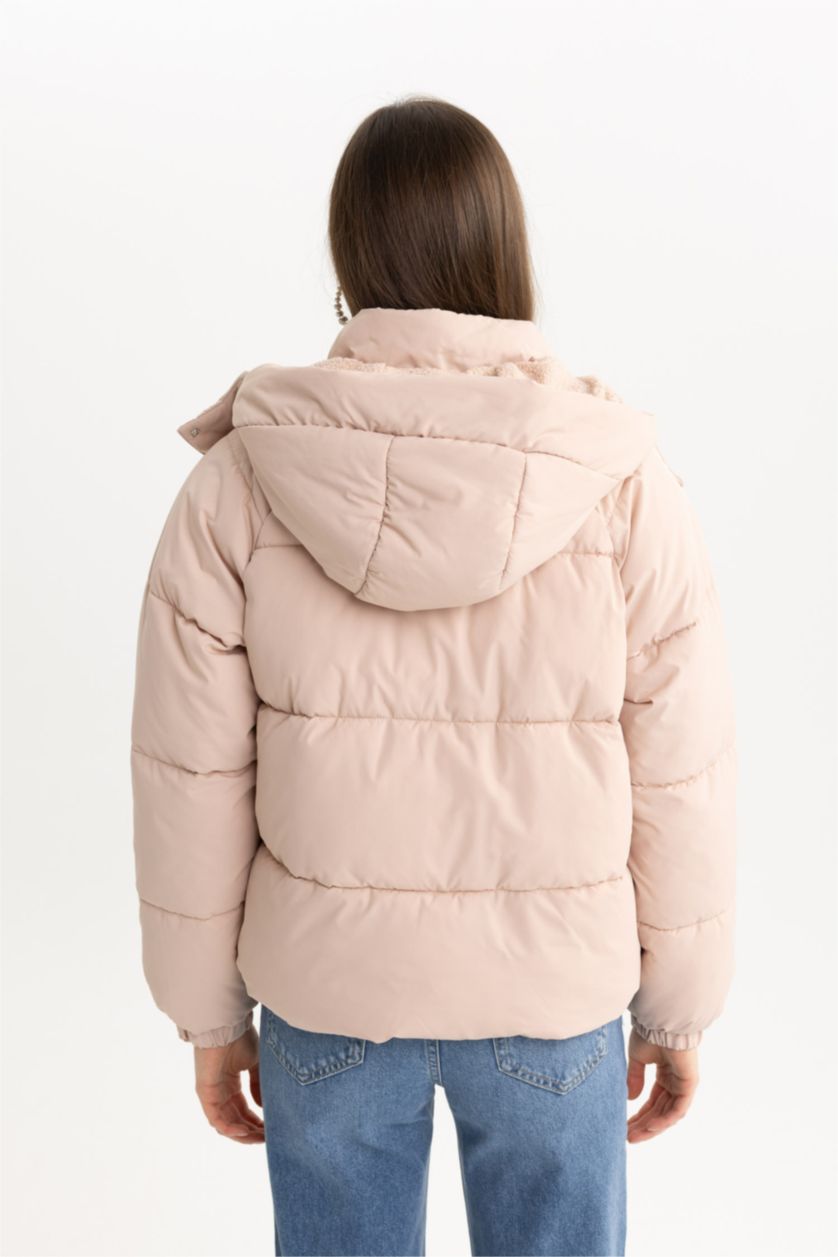 WOMAN Light Pink Waterproof Puffer Jacket