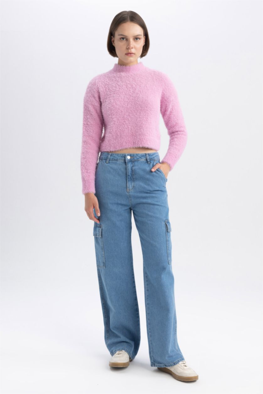 WOMAN Pink Regular Fit Knitwear Pullover