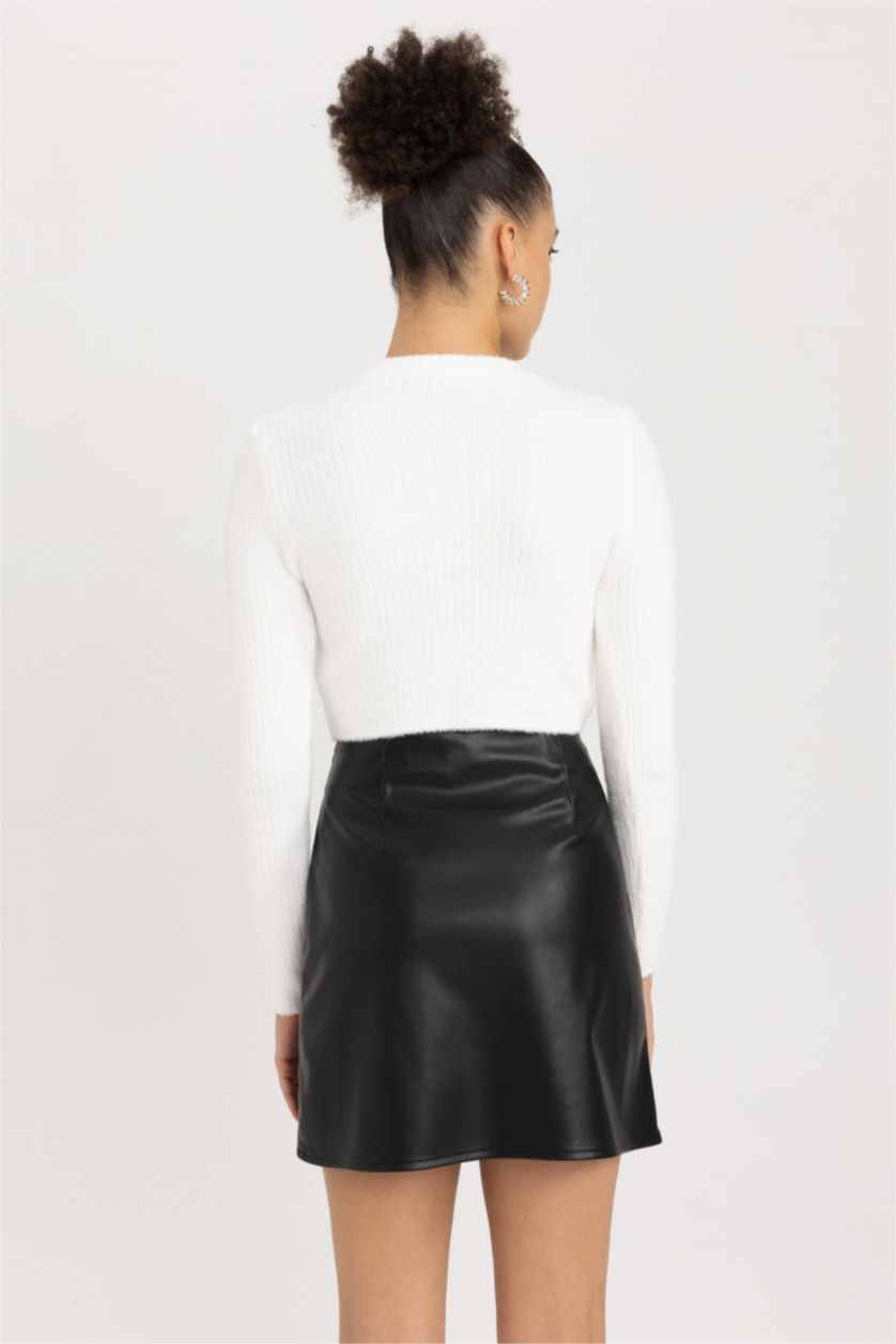 WOMAN Ecru Regular Fit Knitwear Pullover