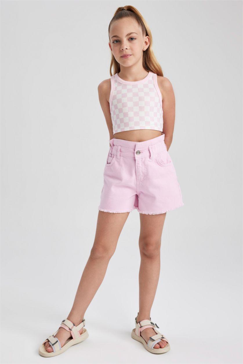 FILLES Rose Clair Short Coton