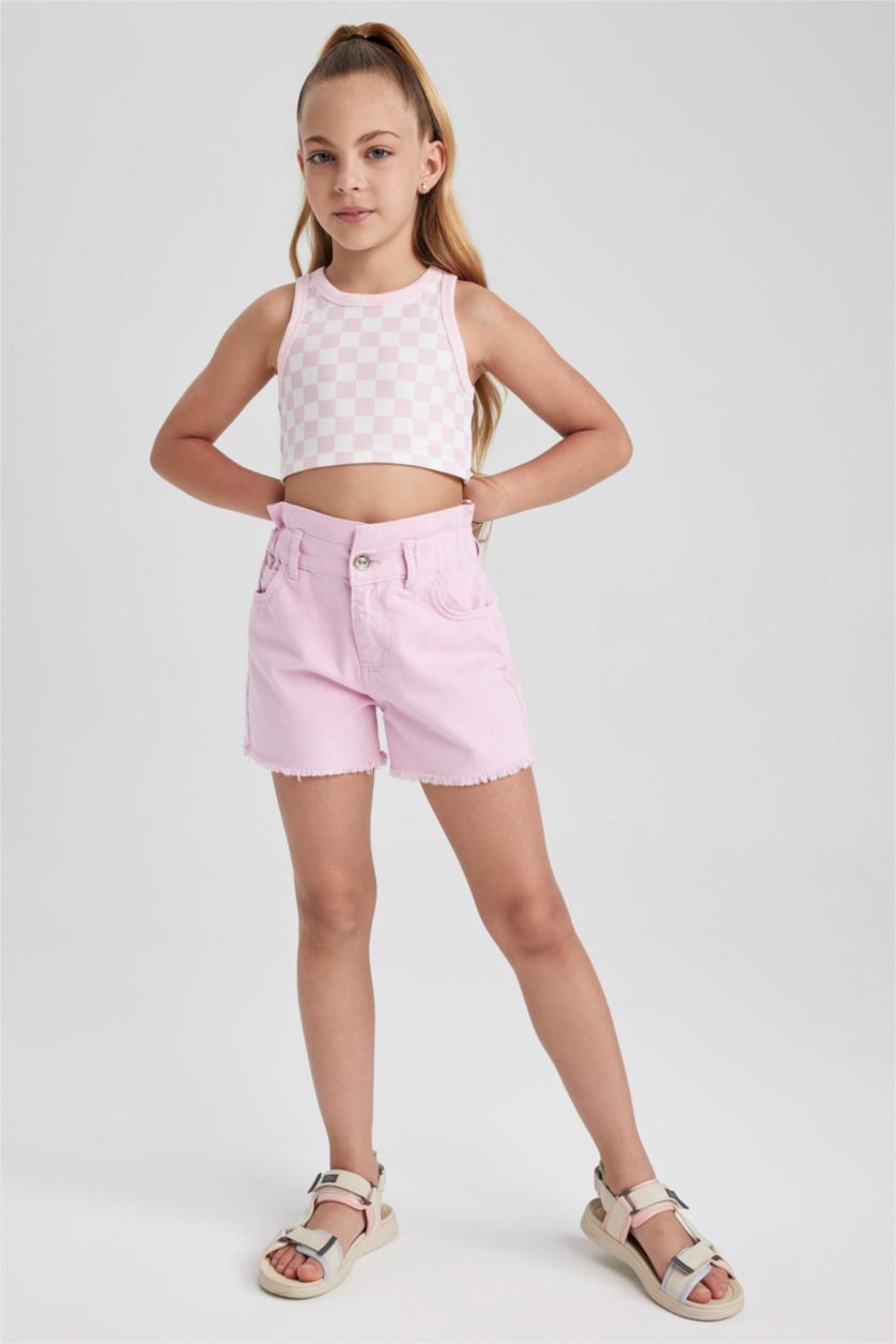 FILLES Rose Clair Short Coton