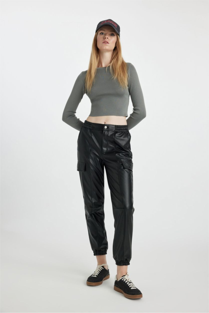 Женщины Светло-серый Свитер приталенного кроя с круглым вырезом, Coool