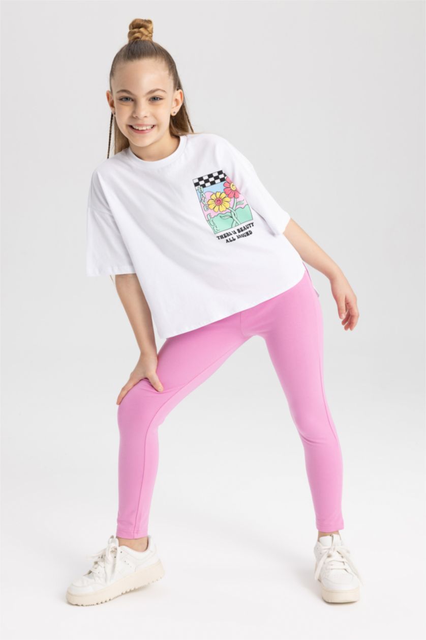 GIRLS & TEENS Pink Girl Leggings