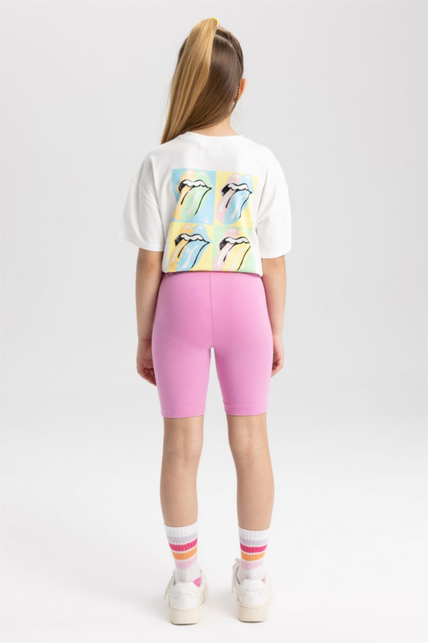 GIRLS & TEENS Pink Girl Biker Short Leggings