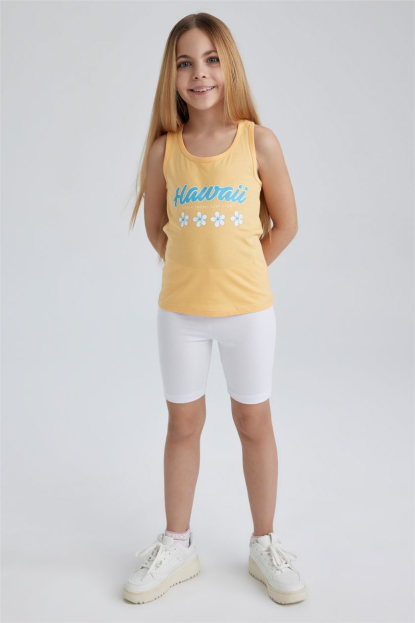 GIRLS & TEENS White Girl Biker Short Leggings