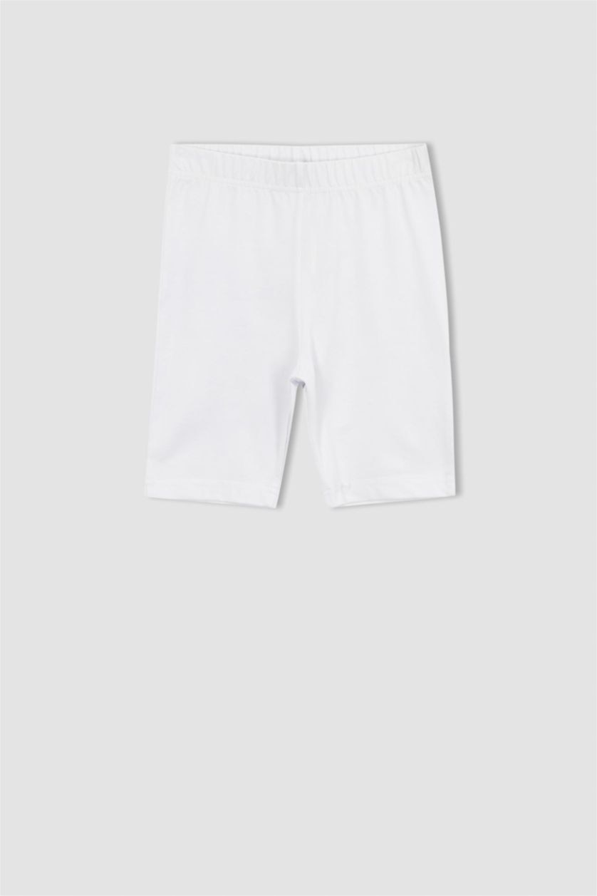 GIRLS & TEENS White Girl Biker Short Leggings