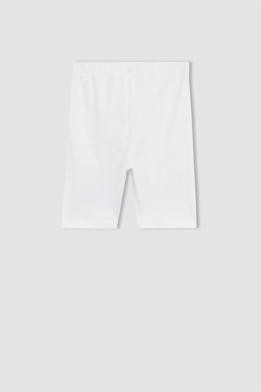 GIRLS & TEENS White Girl Biker Short Leggings