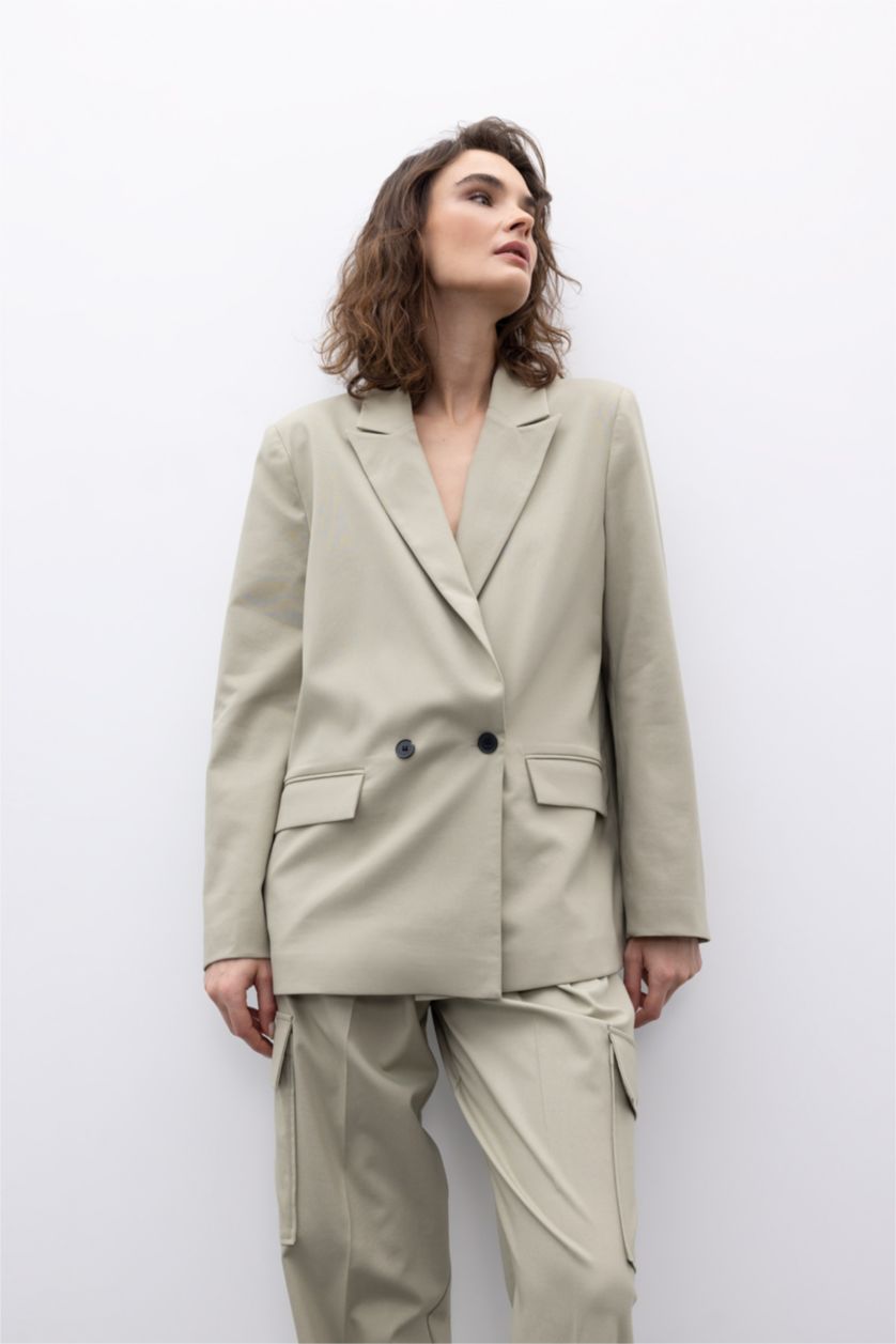 WOMAN Light Khaki Loose Fit Blazer