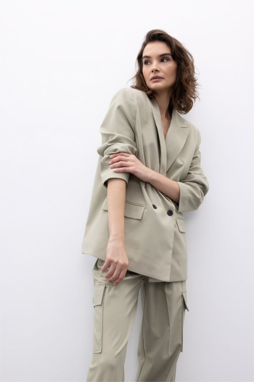 WOMAN Light Khaki Loose Fit Blazer