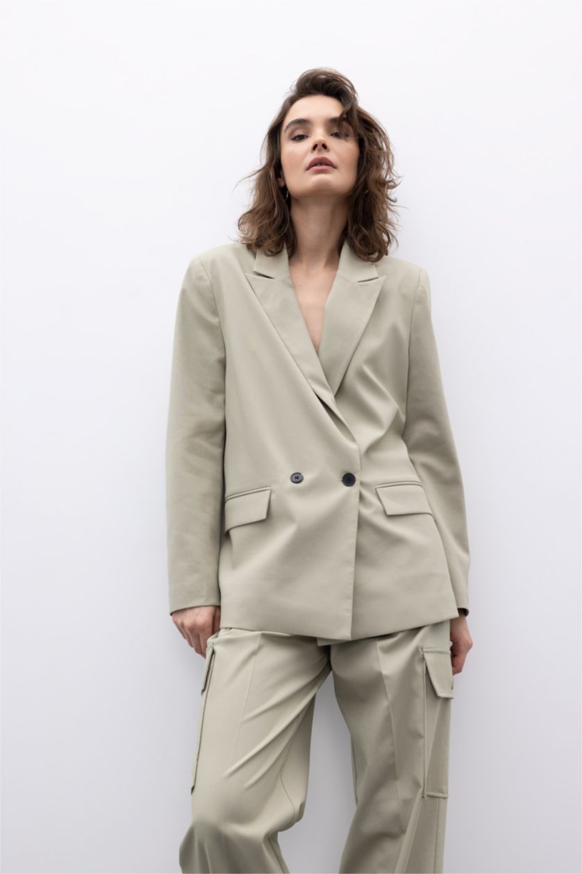 WOMAN Light Khaki Loose Fit Blazer