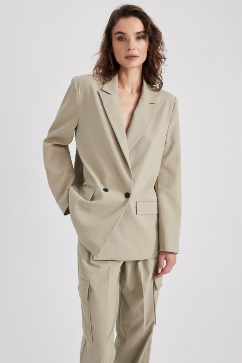 WOMAN Light Khaki Loose Fit Blazer