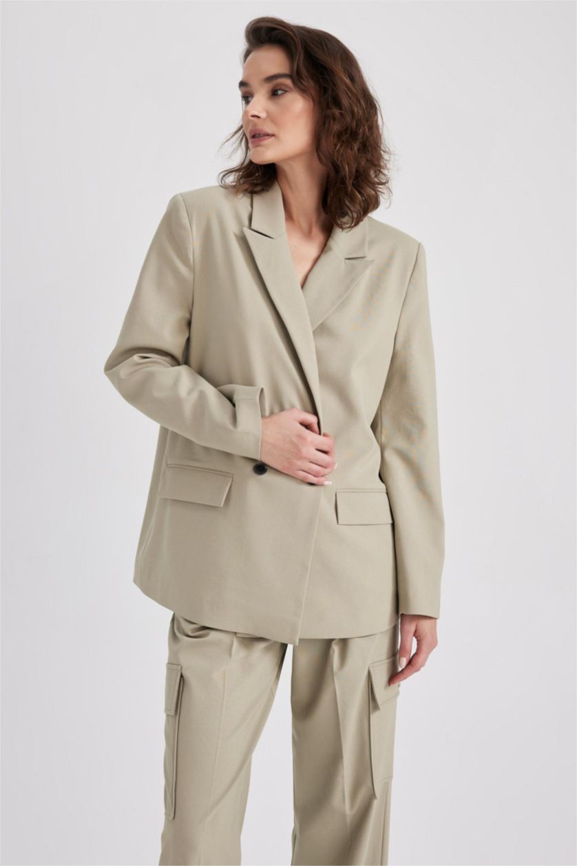 WOMAN Light Khaki Loose Fit Blazer